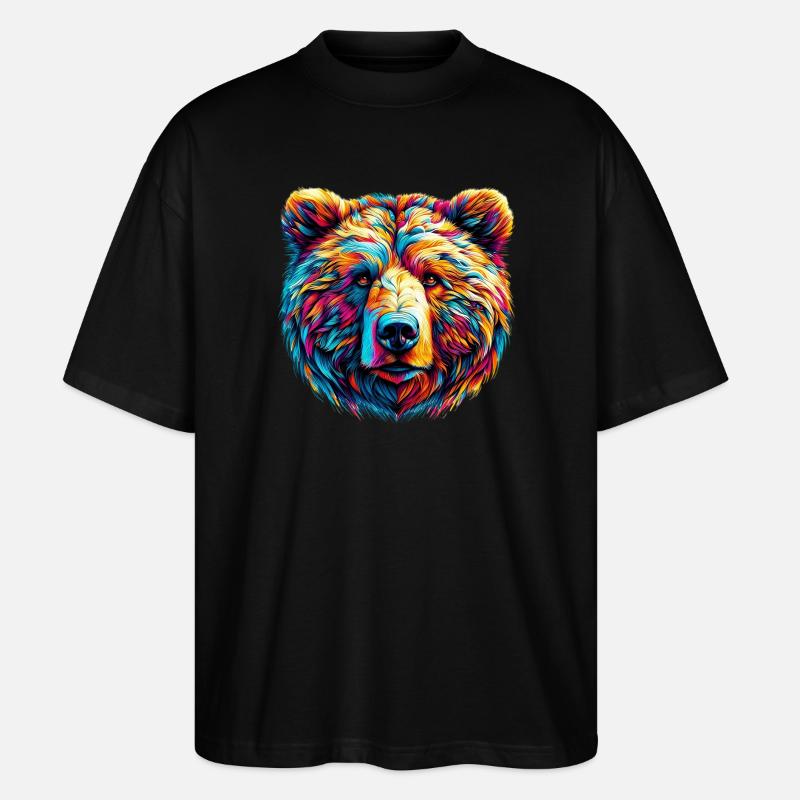 Bär - Stanley/Stella Oversized Unisex Bio T-Shirt Blaster 2.0 - Schwarz