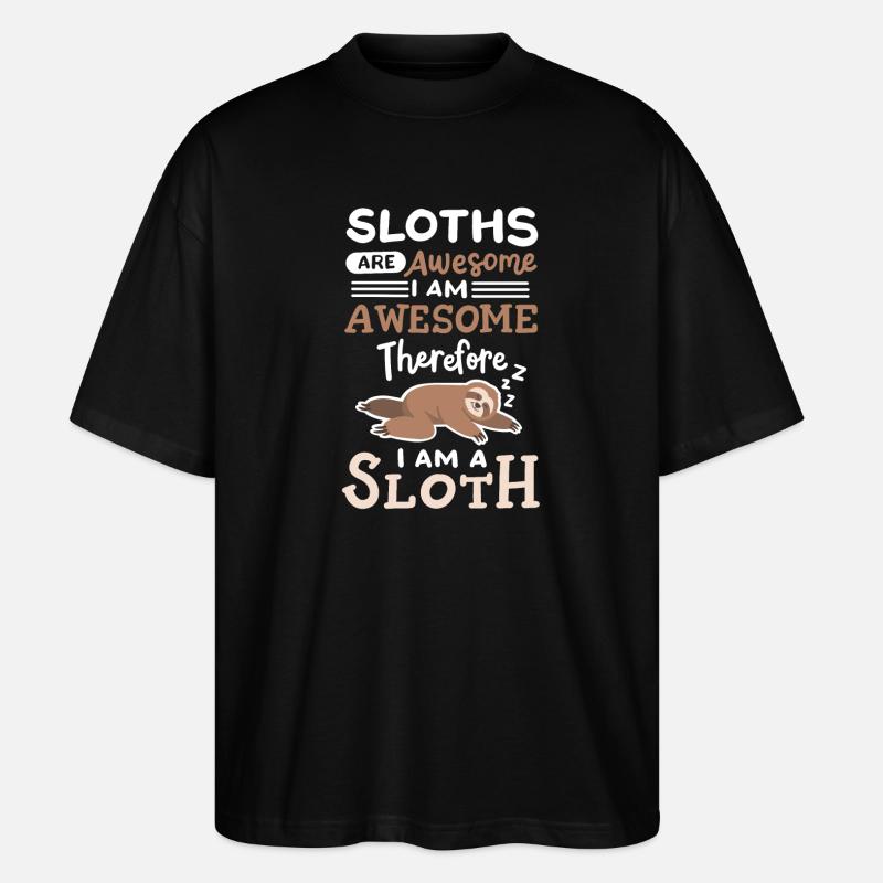 Faultier Liebhaber - Stanley/Stella Oversized Unisex Bio T-Shirt Blaster 2.0 - Schwarz