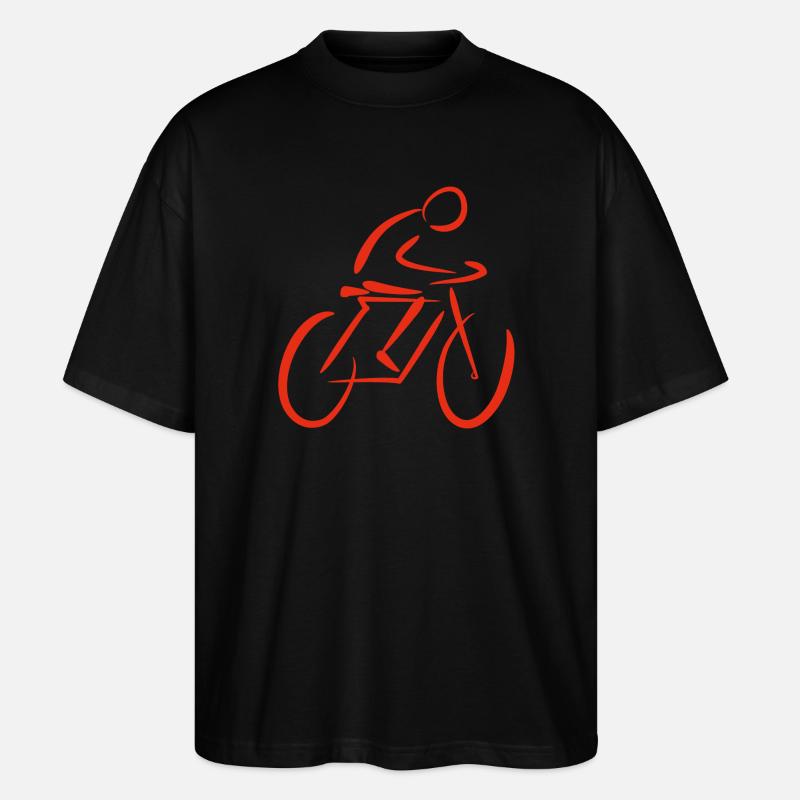 Bicycle stylized - Stanley/Stella Oversized Unisex Organic T-shirt Blaster 2.0 - black