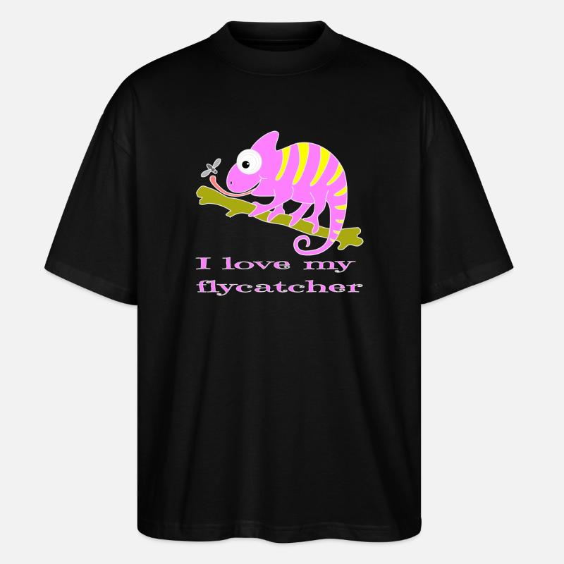 Chamaeleon tier - Stanley/Stella Oversized Unisex Bio T-Shirt Blaster 2.0 - Schwarz