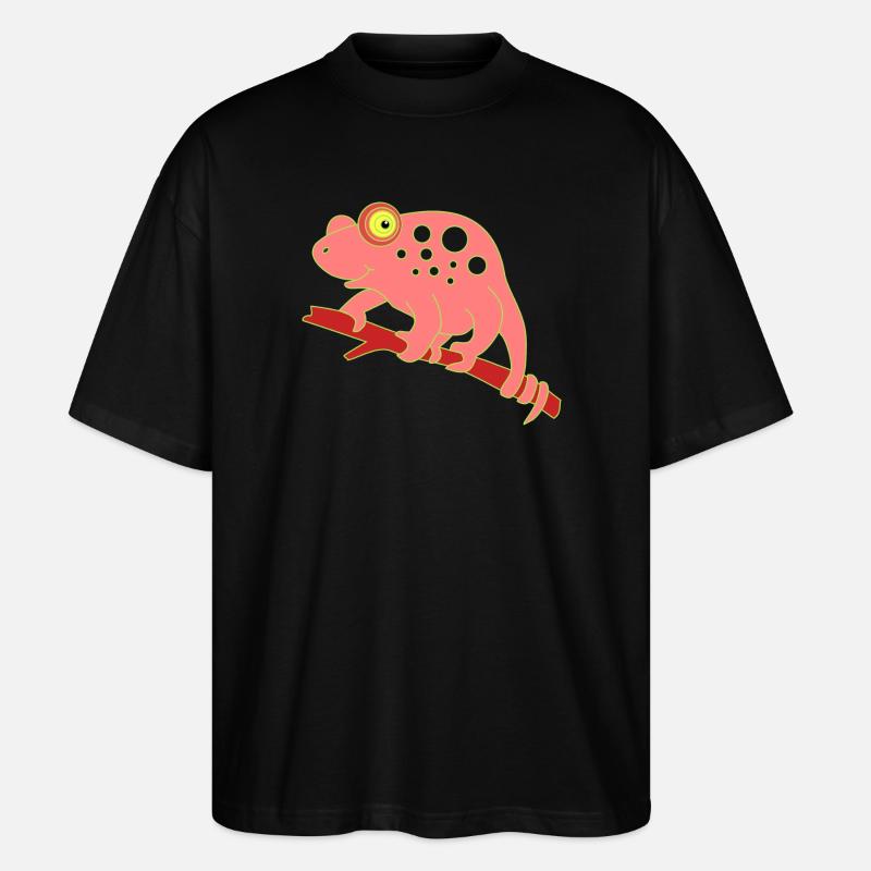 Chamaeleon tier - Stanley/Stella Oversized Unisex Bio T-Shirt Blaster 2.0 - Schwarz