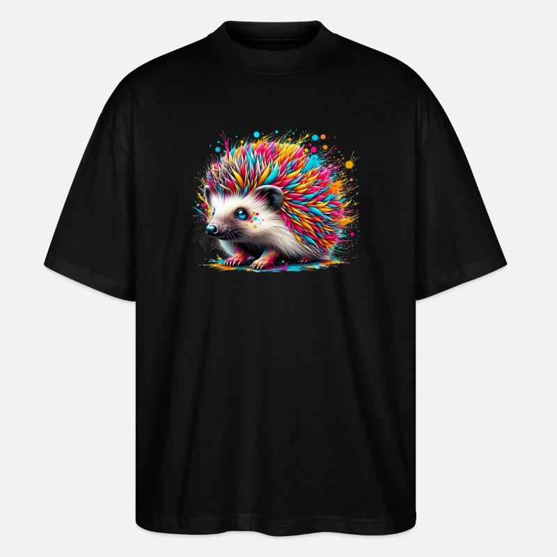 Hérisson - T-shirt bio Blaster 2.0 coupe oversize Stanley/Stella Unisexe - noir