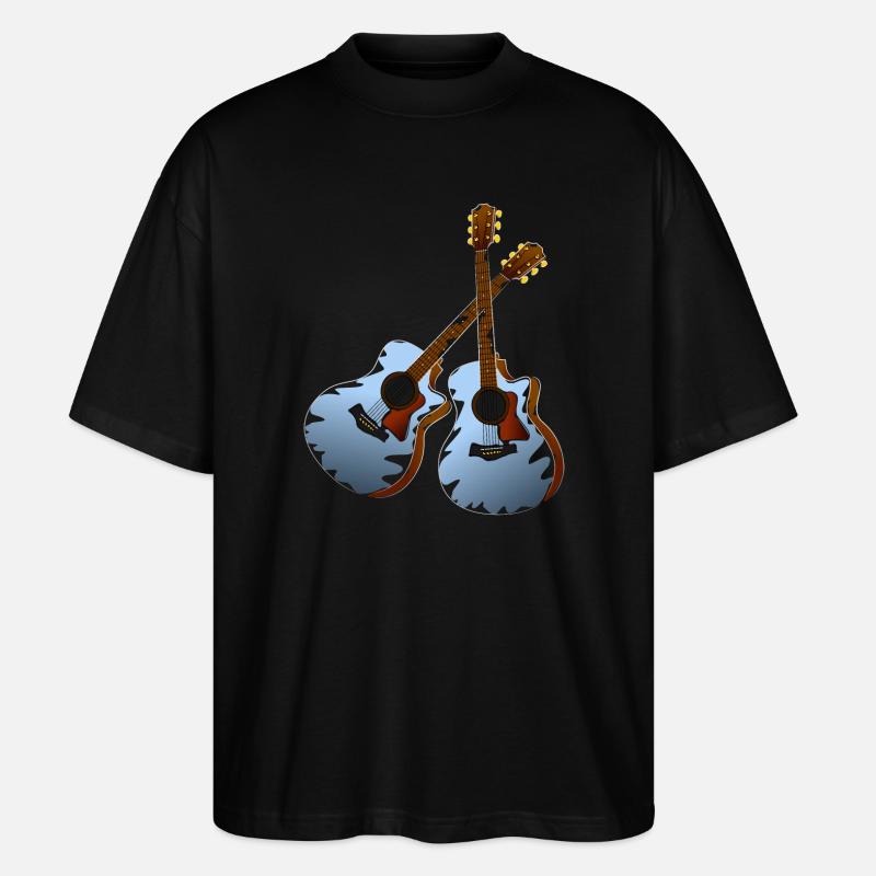 Gitarre musiker - Stanley/Stella Oversized Unisex Bio T-Shirt Blaster 2.0 - Schwarz