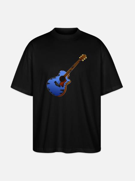 Guitar musician - Stanley/Stella Oversized Unisex Organic T-shirt Blaster 2.0 - black