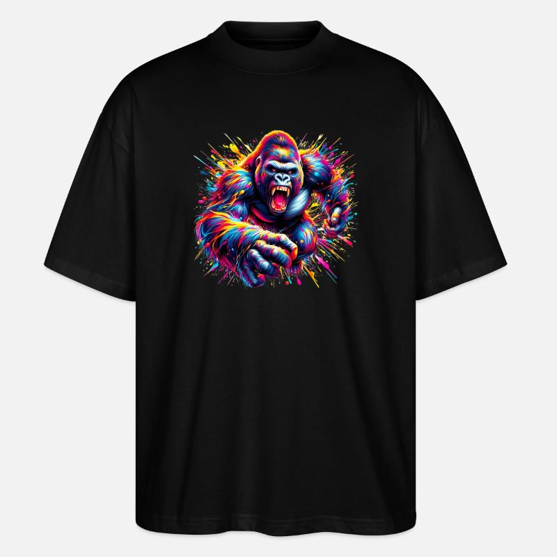 Gorille - T-shirt bio Blaster 2.0 coupe oversize Stanley/Stella Unisexe - noir