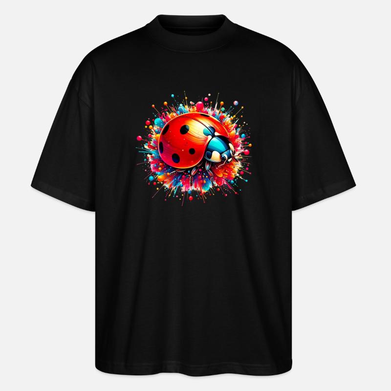 Marienkäfer - Stanley/Stella Oversized Unisex Bio T-Shirt Blaster 2.0 - Schwarz
