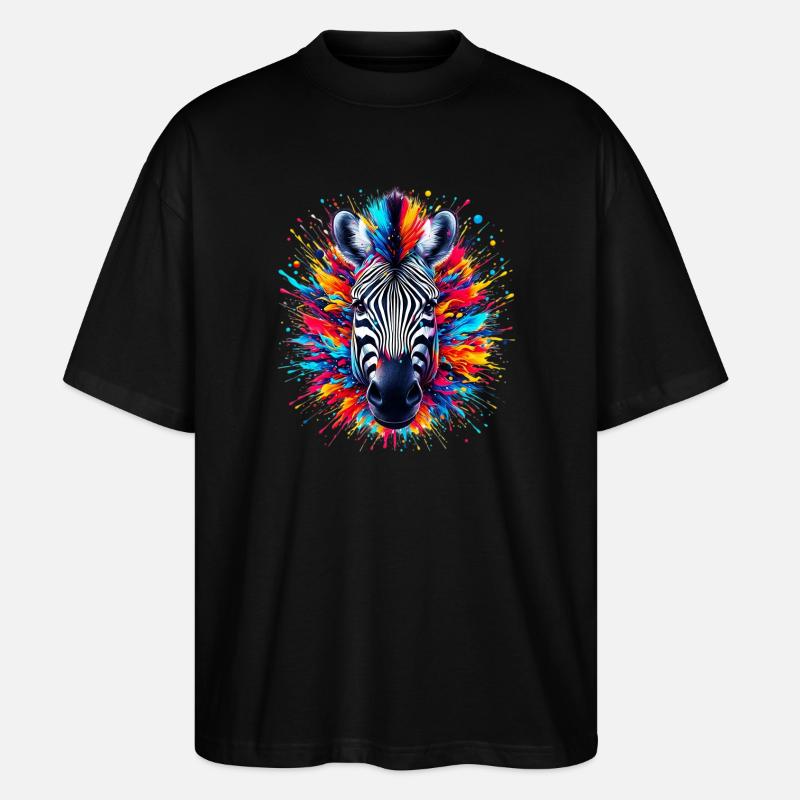 Zebra - Stanley/Stella Oversized Unisex Bio T-Shirt Blaster 2.0 - Schwarz