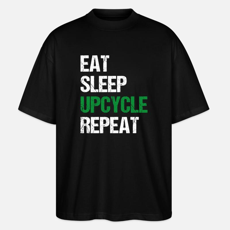 Upcycle Repeat - Stanley/Stella Oversized Unisex Bio T-Shirt Blaster 2.0 - Schwarz