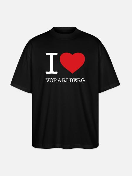 I LOVE VORARLBERG - Stanley/Stella Oversized Unisex Organic T-shirt Blaster 2.0 - black