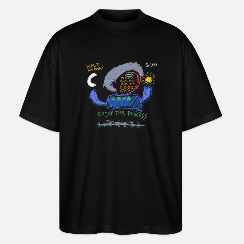 Enjoy the process - Stanley/Stella Oversized Unisex Bio T-Shirt Blaster 2.0 - Schwarz