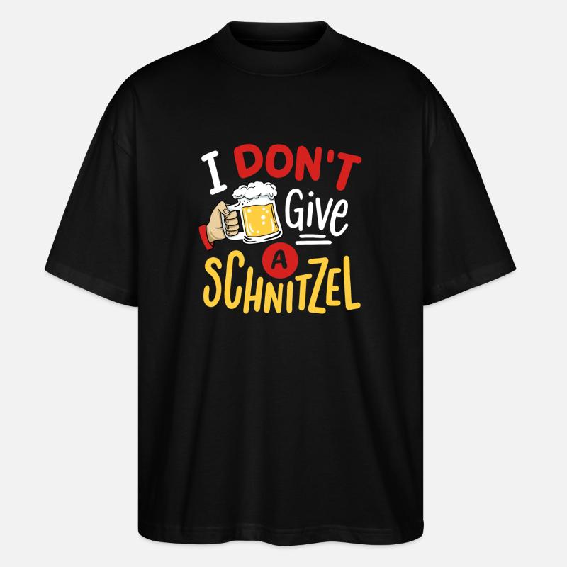 Schnitzel Bier - Stanley/Stella Oversized Unisex Bio T-Shirt Blaster 2.0 - Schwarz