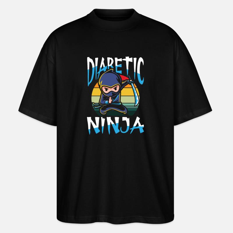 Diabetic ninja - Stanley/Stella Oversized Unisex Bio T-Shirt Blaster 2.0 - Schwarz