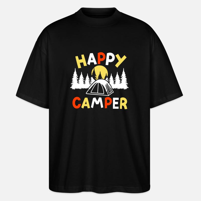 Camping Camper - Stanley/Stella Oversized Unisex Bio T-Shirt Blaster 2.0 - Schwarz