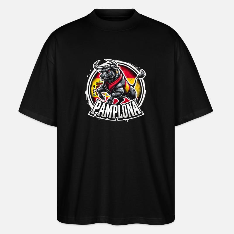 Pamplona Spanien Urlaub España - Stanley/Stella Oversized Unisex Bio T-Shirt Blaster 2.0 - Schwarz