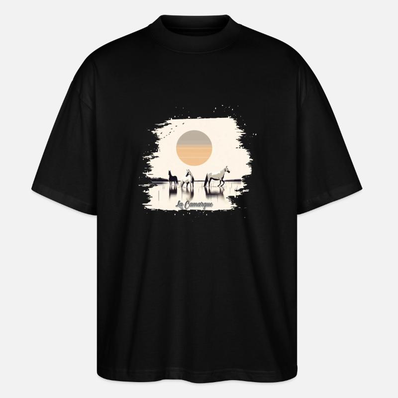 Die Camargue - Stanley/Stella Oversized Unisex Bio T-Shirt Blaster 2.0 - Schwarz