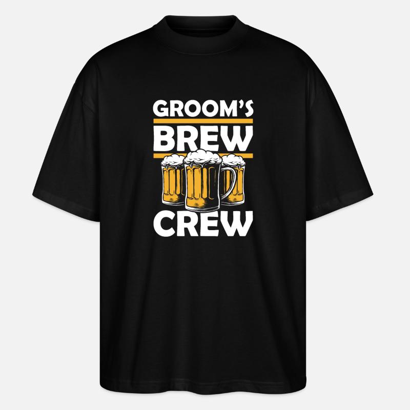 Grooms brew crew - Stanley/Stella Oversized Unisex Bio T-Shirt Blaster 2.0 - Schwarz