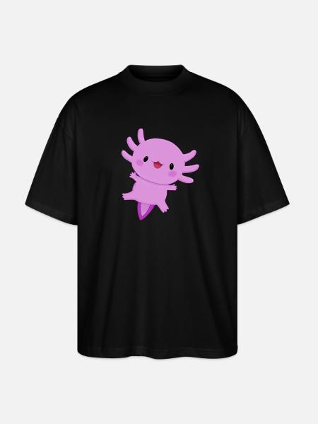 Axolotl - Stanley/Stella Oversized Unisex Organic T-shirt Blaster 2.0 - black