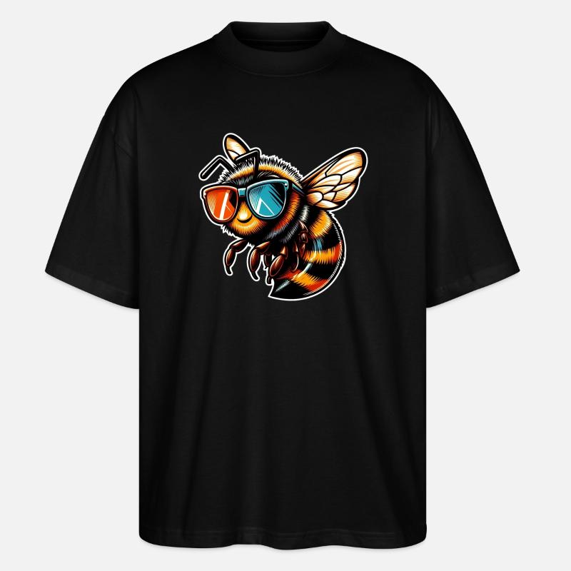 Biene - Stanley/Stella Oversized Unisex Bio T-Shirt Blaster 2.0 - Schwarz