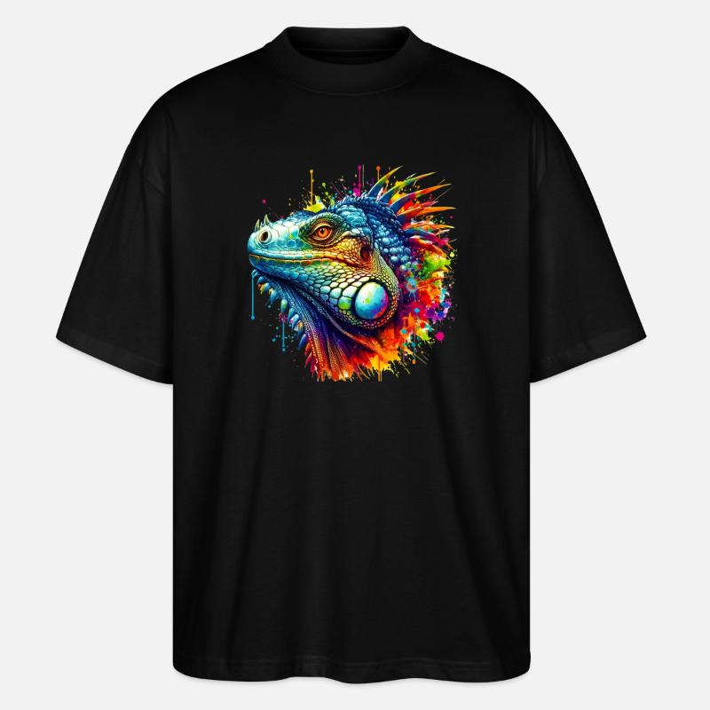 Leguan - Stanley/Stella Oversized Unisex Bio T-Shirt Blaster 2.0 - Schwarz