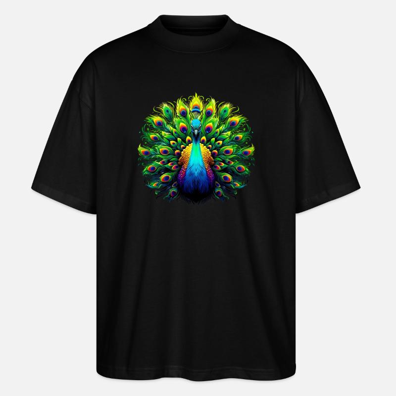 Pfau - Stanley/Stella Oversized Unisex Bio T-Shirt Blaster 2.0 - Schwarz