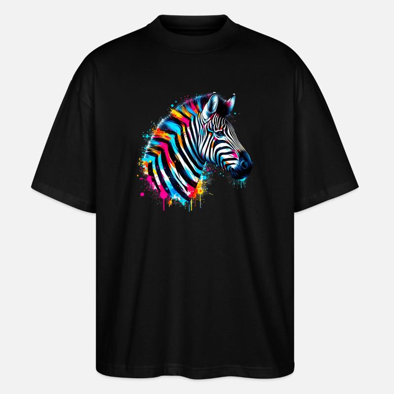 Zebra - Stanley/Stella Oversized Unisex Organic T-shirt Blaster 2.0 - black