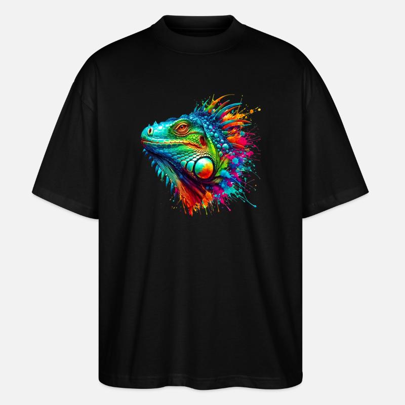 Leguan - Stanley/Stella Oversized Unisex Bio T-Shirt Blaster 2.0 - Schwarz