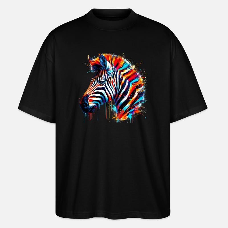 Zebra - Stanley/Stella Oversized Unisex Organic T-shirt Blaster 2.0 - black