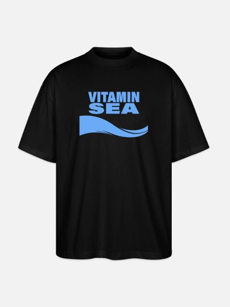 VITAMIN SEA - Stanley/Stella Oversized Unisex Organic T-shirt Blaster 2.0 - black