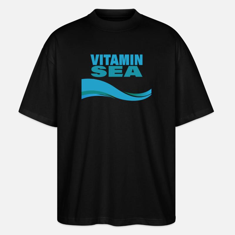 VITAMINE DE MER - T-shirt bio Blaster 2.0 coupe oversize Stanley/Stella Unisexe - noir