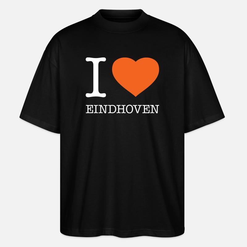 I LOVE EINDHOVEN - Stanley/Stella Oversized Unisex Organic T-shirt Blaster 2.0 - black