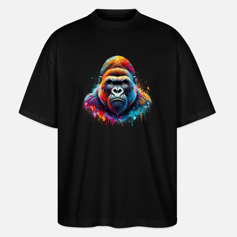 Gorilla - Stanley/Stella Oversized Unisex Organic T-shirt Blaster 2.0 - black