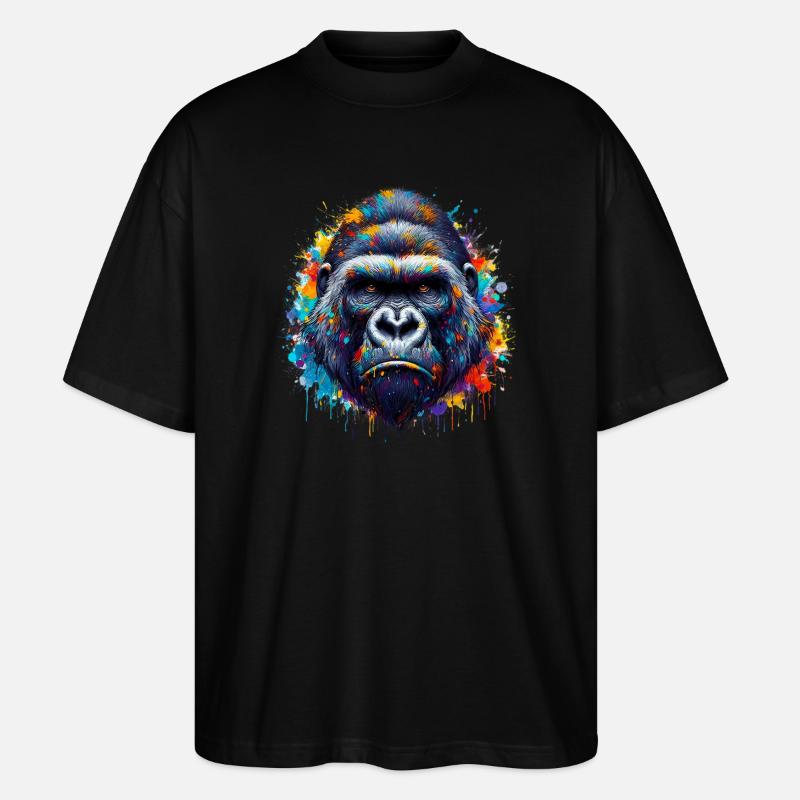 Gorilla - Stanley/Stella Oversized Unisex Bio T-Shirt Blaster 2.0 - Schwarz
