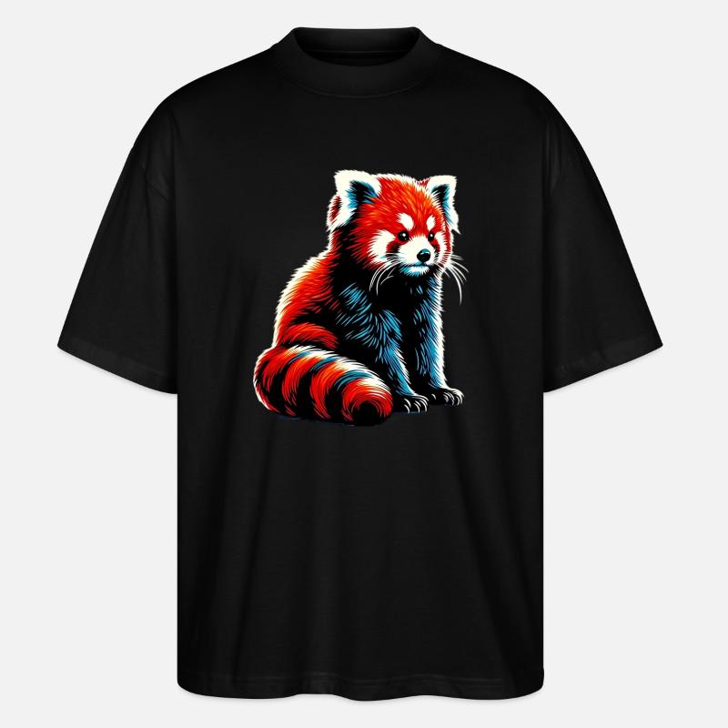 Kleiner Panda - Stanley/Stella Oversized Unisex Bio T-Shirt Blaster 2.0 - Schwarz