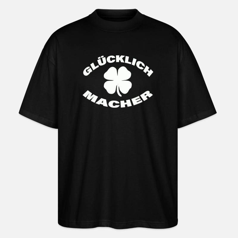 GLÜCKLICHMACHER - Stanley/Stella Oversized Unisex Bio T-Shirt Blaster 2.0 - Schwarz