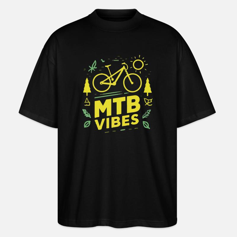 Mountainbiken MTB Vibes - Stanley/Stella Oversized Unisex Bio T-Shirt Blaster 2.0 - Schwarz