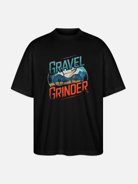 Gravel Grinder Bergfahrt - Stanley/Stella Oversized Unisex Bio T-Shirt Blaster 2.0 - Schwarz