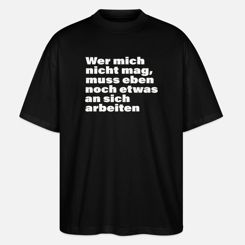 WHO DOESN'T LIKE ME - Stanley/Stella Oversized Unisex Organic T-shirt Blaster 2.0 - black