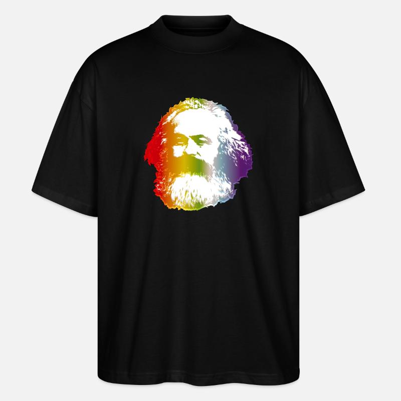 Regenbogen-Marx - Stanley/Stella Oversized Unisex Bio T-Shirt Blaster 2.0 - Schwarz