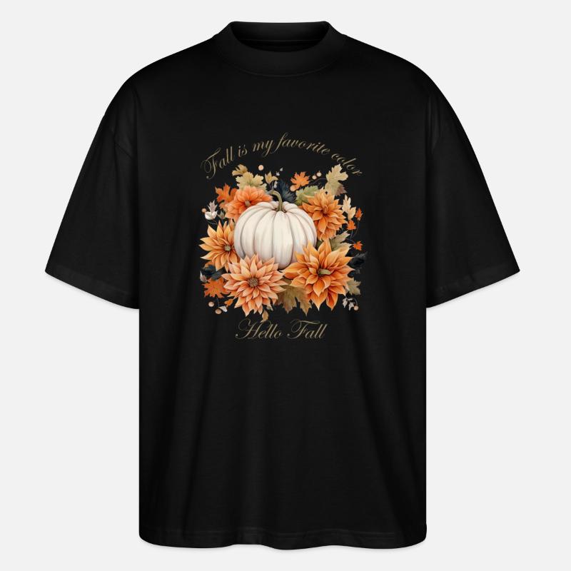 Hallo Herbst - Stanley/Stella Oversized Unisex Bio T-Shirt Blaster 2.0 - Schwarz