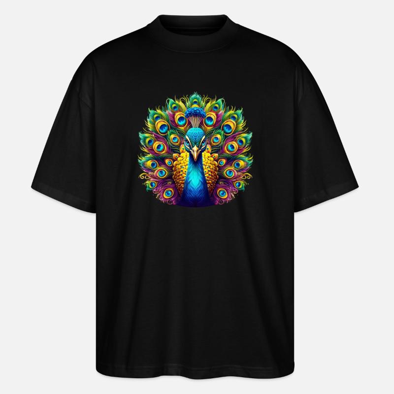 Pfau - Stanley/Stella Oversized Unisex Bio T-Shirt Blaster 2.0 - Schwarz