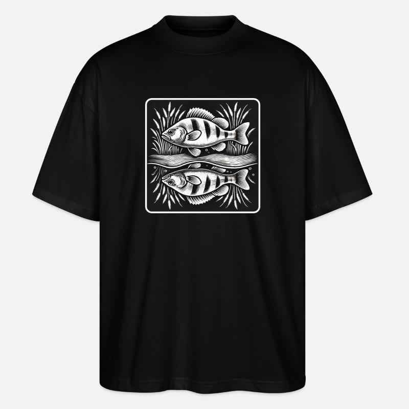 Perche, poisson, ange - T-shirt bio Blaster 2.0 coupe oversize Stanley/Stella Unisexe - noir