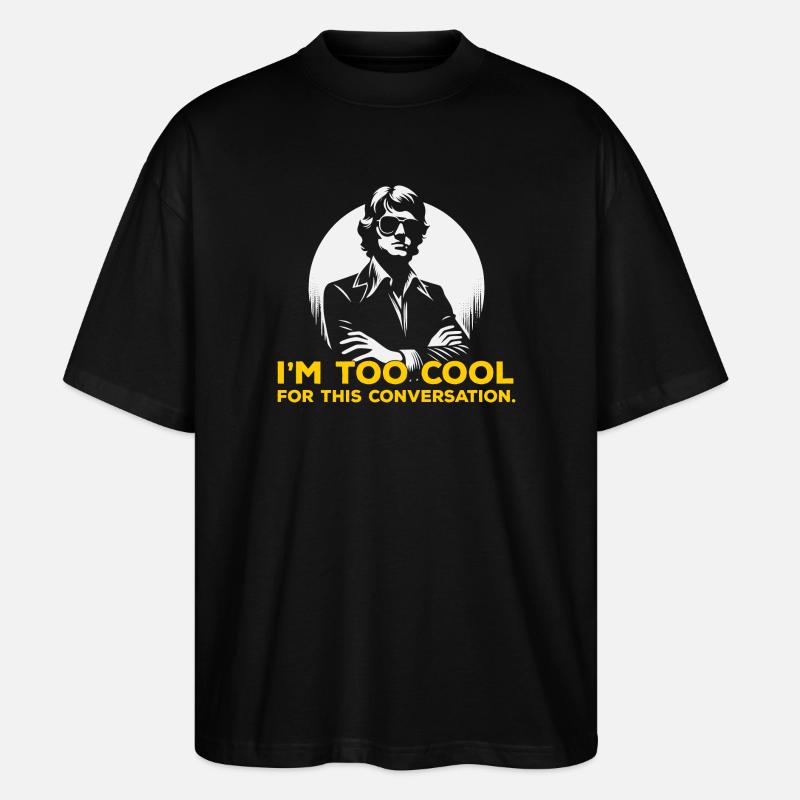 Bold Silhouette Slogan Tee - Stanley/Stella Oversized Unisex Bio T-Shirt Blaster 2.0 - Schwarz