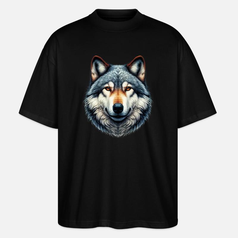Wolf - Stanley/Stella Oversized Unisex Organic T-shirt Blaster 2.0 - black