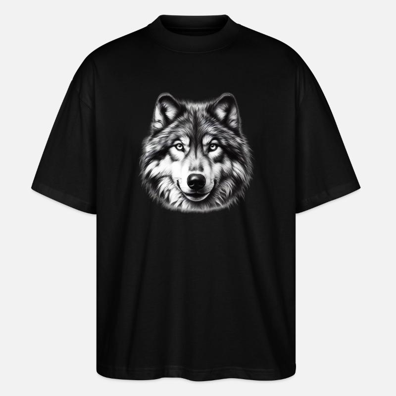 Wolf - Stanley/Stella Oversized Unisex Bio T-Shirt Blaster 2.0 - Schwarz