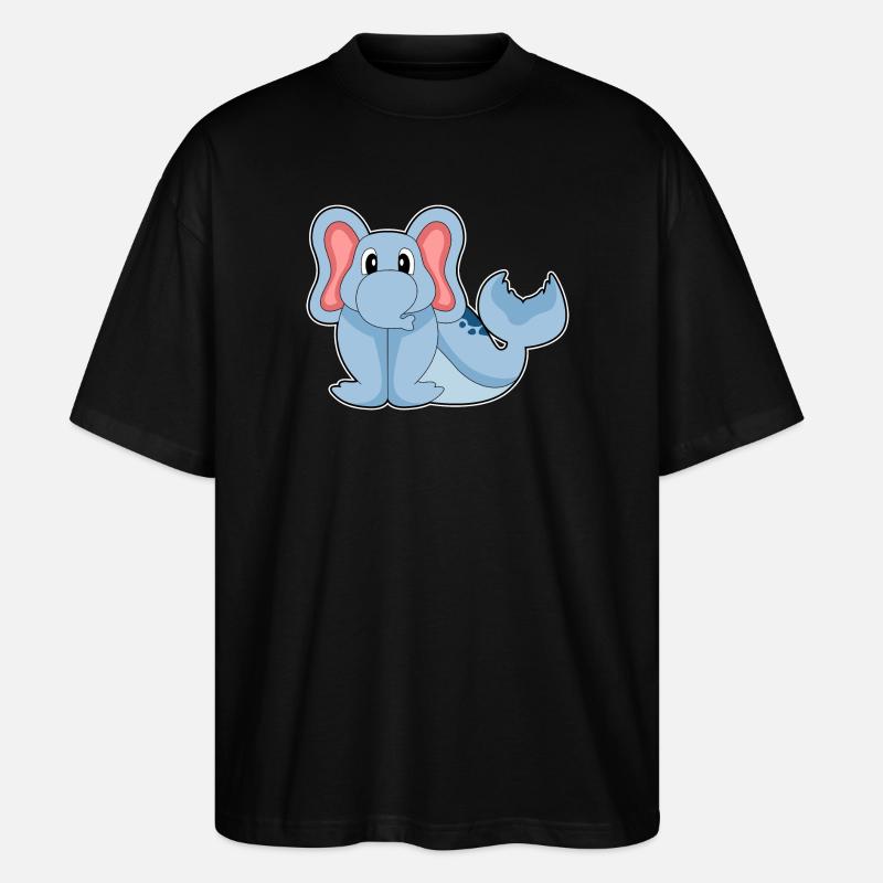 Eléphant de mer - T-shirt bio Blaster 2.0 coupe oversize Stanley/Stella Unisexe - noir