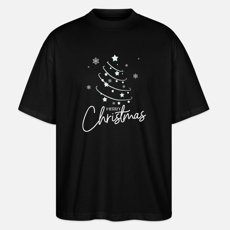 Weihnachtsstern Spirale Stil - Stanley/Stella Oversized Unisex Bio T-Shirt Blaster 2.0 - Schwarz