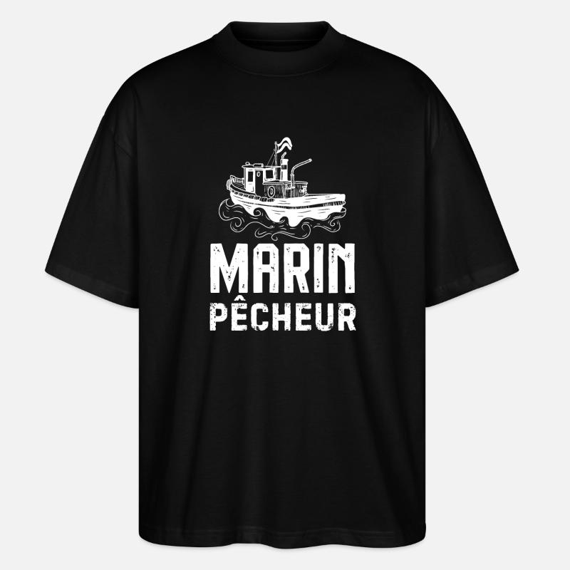 Marin pêcheur 2 - T-shirt bio Blaster 2.0 coupe oversize Stanley/Stella Unisexe - noir