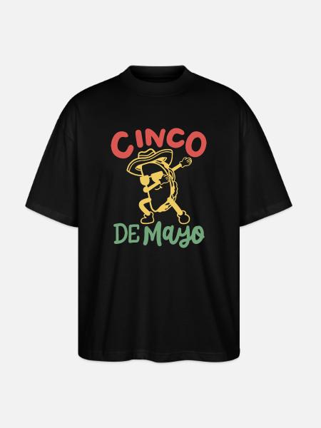 Cinco de Mayo Dabbing Taco - Stanley/Stella Oversized Unisex Bio T-Shirt Blaster 2.0 - Schwarz