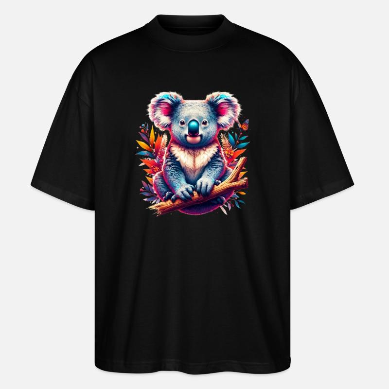 Koala - Stanley/Stella Oversized Unisex Bio T-Shirt Blaster 2.0 - Schwarz
