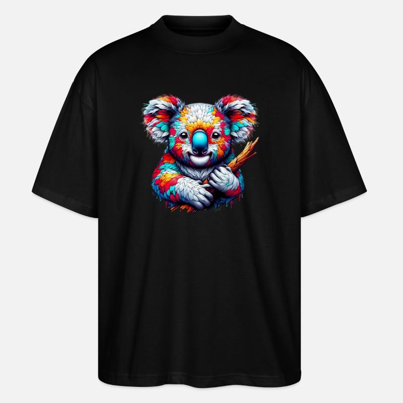 Koala - Stanley/Stella Oversized Unisex Bio T-Shirt Blaster 2.0 - Schwarz